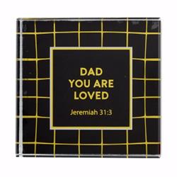 156086 3 X 0.75 In. Glass Paperweight -dad You Are Loved Jeremiah 31-3 Gift Boxed