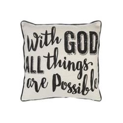 156337 16 In. With God All Things Are Possible Pillow