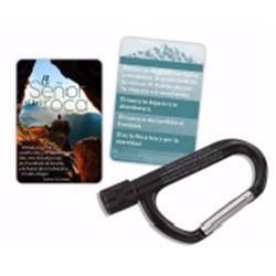 Christ To All 135917 The Lord Is My Rock Carabiner With Mini Flashlight Spanish