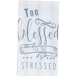 136304 Too Blessed To Be Stressed Tea Towel