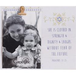 136745 8 X 7 In. Strength & Dignity Photo Frame With Clip
