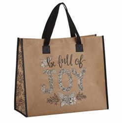 137144 Be Full Of Joy Nylon Tote Bag, Tan