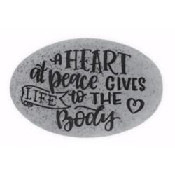 137251 A Heart At Peace Gives Life To The Body Proverb Stone