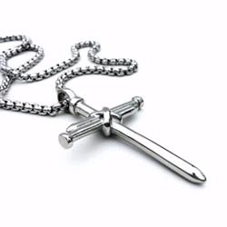 138015 24 In. Stainless Nails Necklace