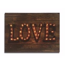 138154 8.26 X 5.90 In. Love Tabletop Led Canvas