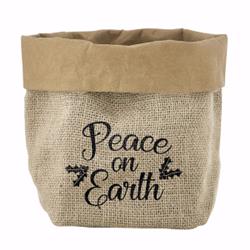 139245 4.75 X 8 In. Peace On Earth Jute Washable Paper Holder