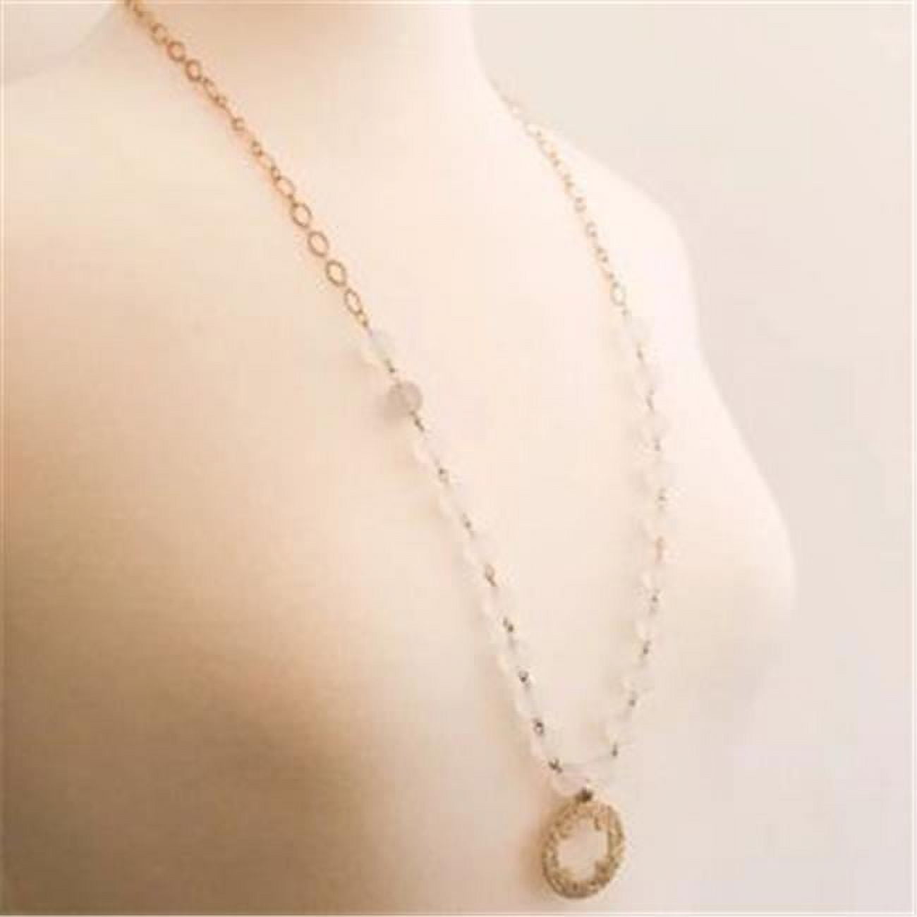 Heart On Your Sleeve Design 139273 14k Gold Plated Brulee Circle Bone Necklace