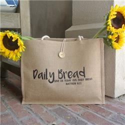 Heart On Your Sleeve Design 139285 16.25 X 13.25 In. Daily Bread Jute Tote Bag