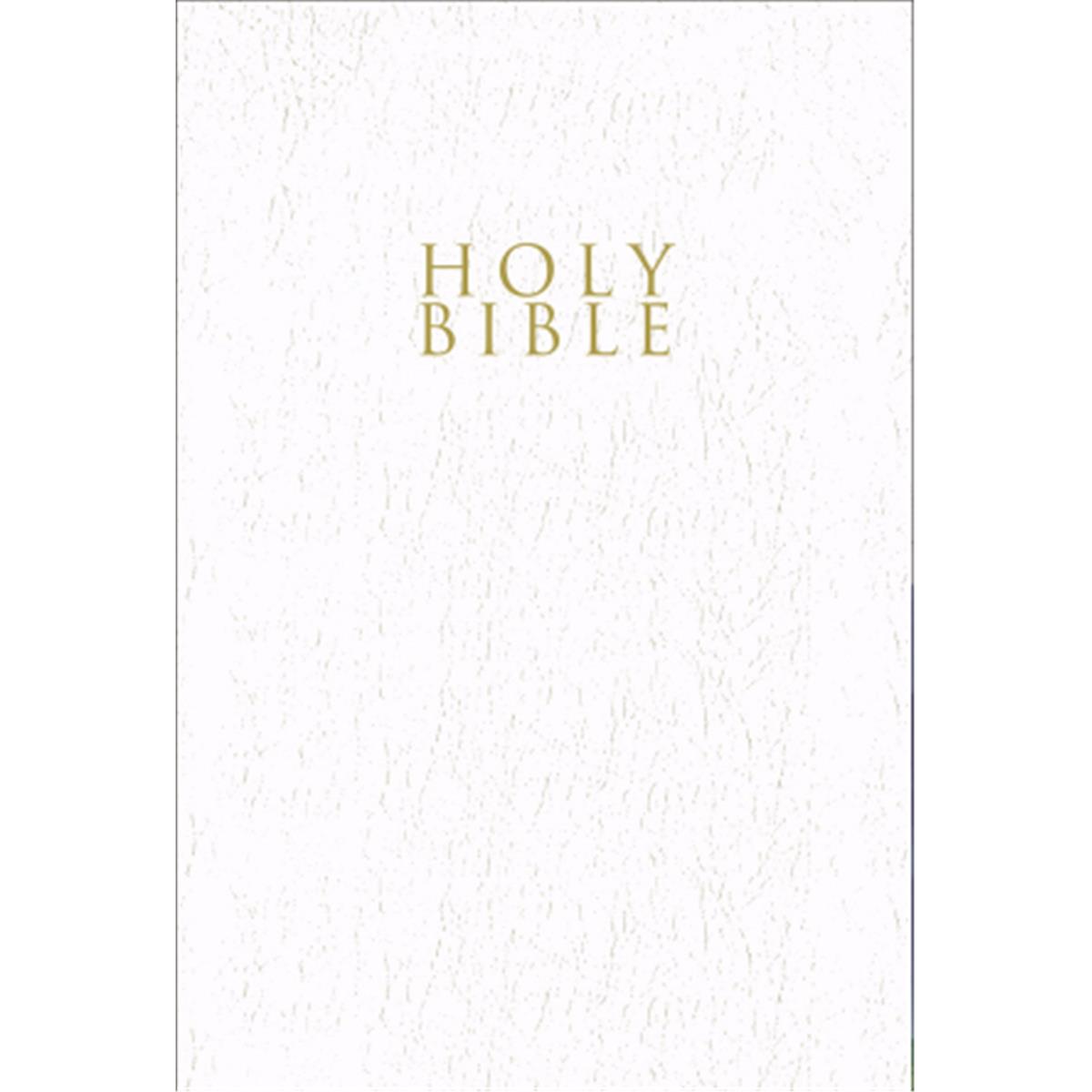 144100 White Leather-Look NIV Gift & Award Bible