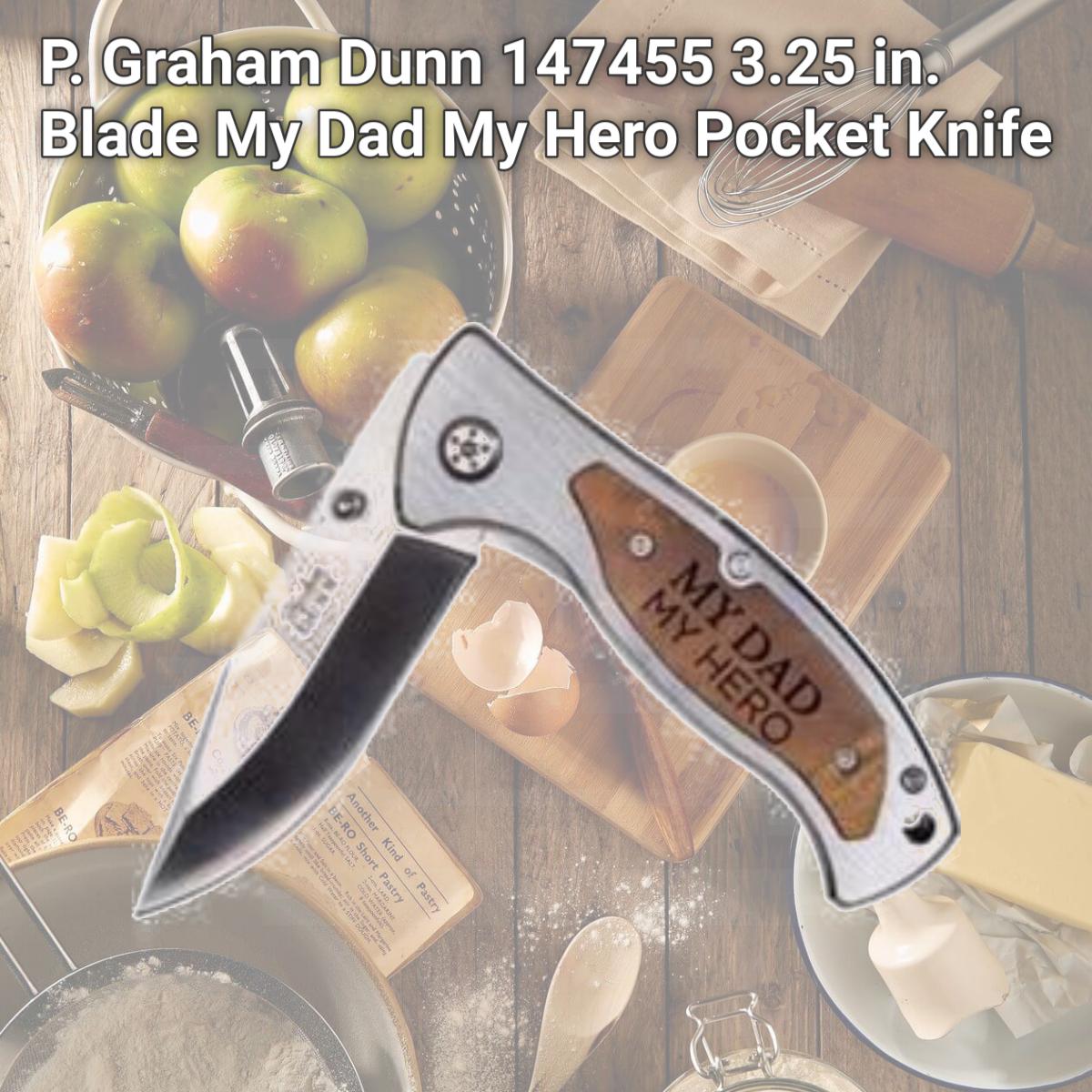 Picture of P. Graham Dunn 147455 3.25 in. Blade My Dad My Hero Pocket Knife