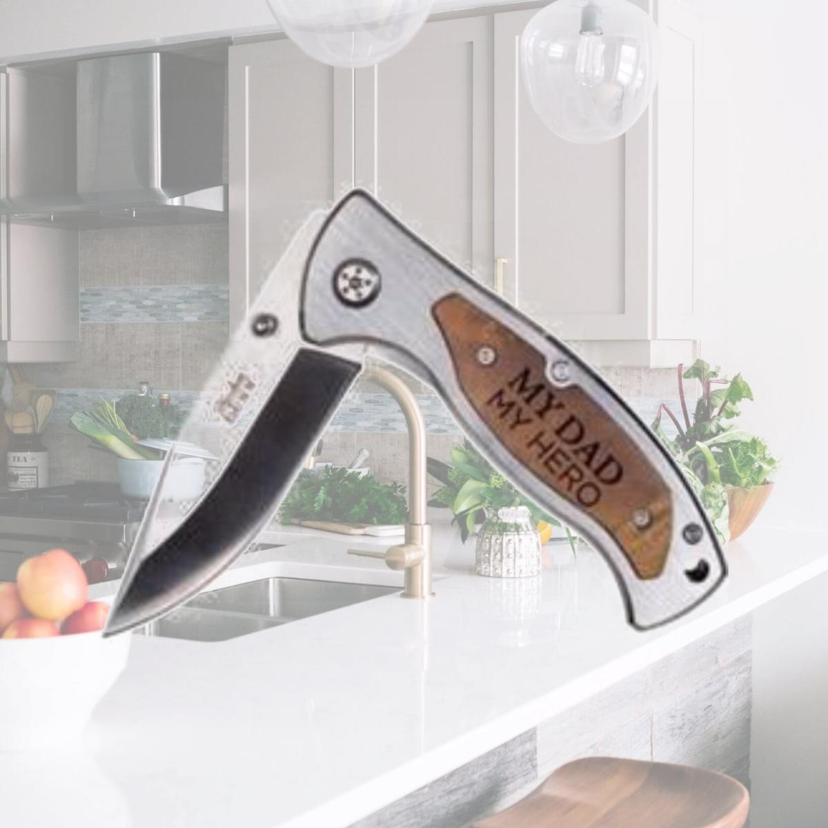 Picture of P. Graham Dunn 147455 3.25 in. Blade My Dad My Hero Pocket Knife