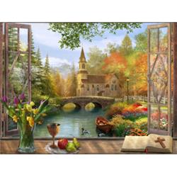 156667 Autumn Church Jigsaw Puzzle, 550 Piece