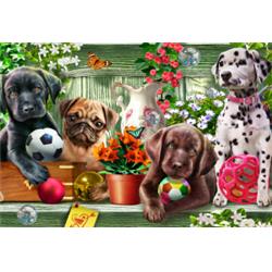 156669 Garden Puppies Jigsaw Puzzle, 100 Piece