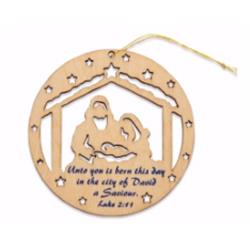 Christ To All 162668 Unto You Is Born This Day Wood Laser-cut Ornament