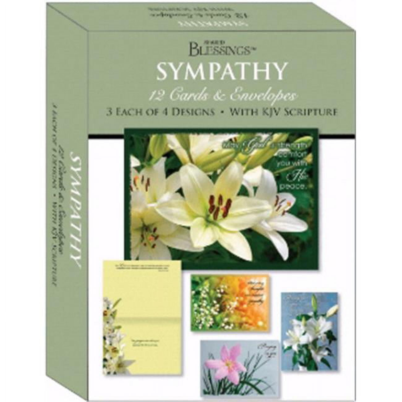 Crown Point Graphics  Boxed Shared Blessings Sympathy Lilies Card, Pack of 12
