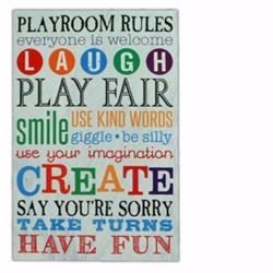 Ca Gift 166119 Playroom Rules Plaque