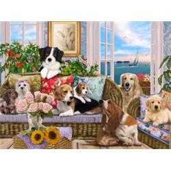 167145 Dogs On The Sofa Jigsaw Puzzle, 550 Piece
