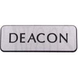 167180 Contemporary Deacon Silver & Black Magnetic Back Badge