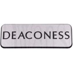 167187 Contemporary Deaconess Silver & Black Pin Back Badge