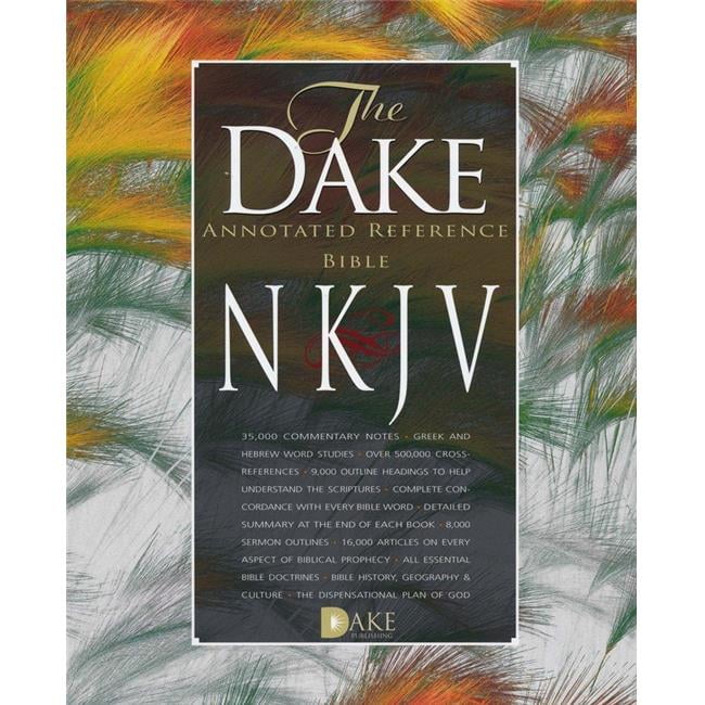 146877 Nkjv Dake Annotated Reference Bible, Black Bonded Leather