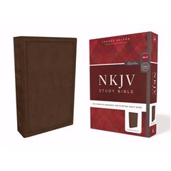 171212 NKJV Study Bible - Comfort Print, Mahogany Leathersoft