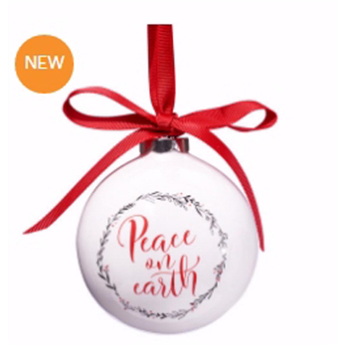 137552 Peace On Earth Ball Ornament - 4 In.