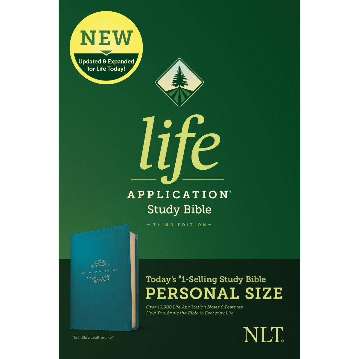 148164 NLT Life Application Study Bible - Personal Size - Third Edition, Teal Blue Leather Like - Apr 2020