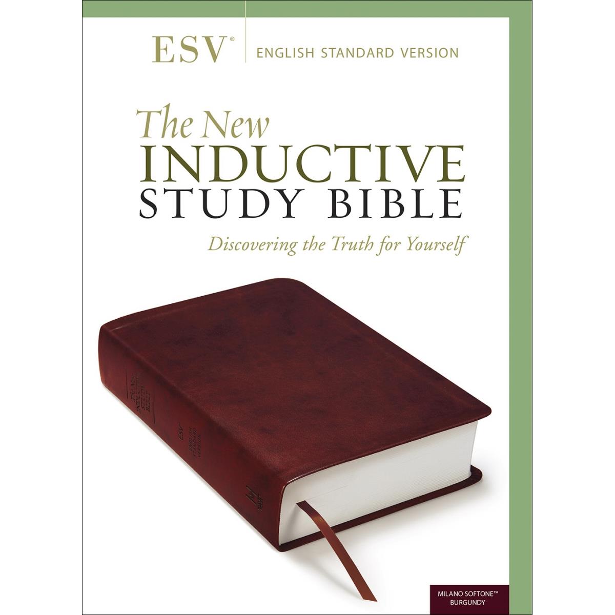164551 Esv New Inductive Study Bible, Burgundy Milano Softone - Dec