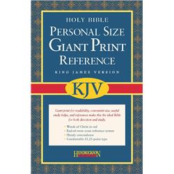 108586 Kjv Personal Size Giant Print Reference Bible, Burgundy Bonded Leather