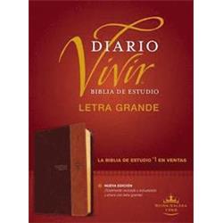 138463 Span-rvr 1960 Life Application Study Bible - Large Print - Biblia De Estudio Del Diario Vivir, Brown Leather Like Indexed