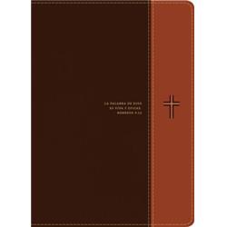 138464 Span-rvr 1960 Life Application Study Bible - Large Print - Biblia De Estudio Del Diario Vivir, Brown Leather Like