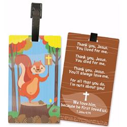 Christ To All 138704 Kjv 1 John 4-19 Jesus Is Nuts About Me Backpack Tag