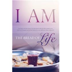 B & H Publishing 153776 Bulletin-communion I Am The Bread Of Life - John 6-35 Kjv - Pack Of 100