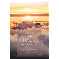 B & H Publishing 153788 Bulletin-dwell In The House Of The Lord - Psalm 23-6 Kjv - Funeral - Pack Of 100