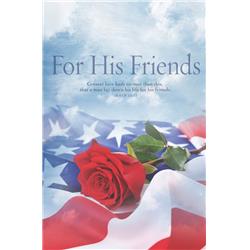 B & H Publishing 153790 Bulletin-memorial Day For His Friends - John 15-13 Kjv - Pack Of 100
