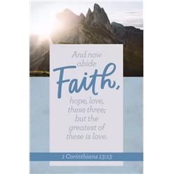 B & H Publishing 153792 Bulletin-faith - 1 Corinthians 13-13 Nkjv - Pack Of 100