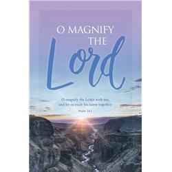 B & H Publishing 153808 Bulletin-o Magnify The Lord - Psalm 34-3 Kjv-sun - Pack Of 100