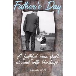 B & H Publishing 168037 Bulletin-fathers Day A Faithful Man - Proverbs 28-20 Kjv - Pack Of 100 - Jan 2020