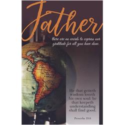 B & H Publishing 168038 Bulletin-fathers Day There Are No Words - Proverbs 19-8 Kjv - Pack Of 100 - Jan 2020