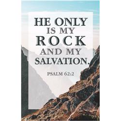B & H Publishing 168049 Bulletin-he Is My Rock - Psalm 62-2 Kjv - Pack Of 100 - Jan 2020