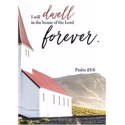 B & H Publishing 168046 Bulletin-i Will Dwell In The House Of The Lord - Psalm 23-6 Kjv - Pack Of 100 - Jan 2020