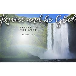 B & H Publishing 168075 Rejoice & Be Glad Postcard - Psalm 111-2 Kjv - Pack Of 25 - Jan 2020