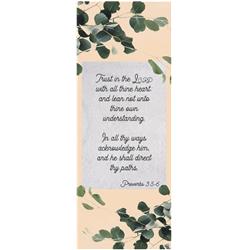 B & H Publishing 168068 Bookmark-trust In The Lord - Proverbs 3-5-6 Kjv-leaves - Pack Of 25 - Jan 2020