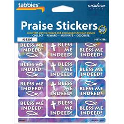149321 Praise Stickers - Bless Me With Praise Chart - Pack Of 54