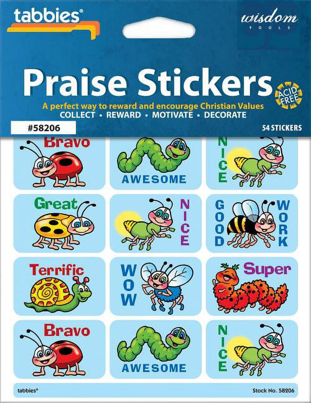 149322 Praise Stickers - Merit With Praise Chart - Pack Of 54