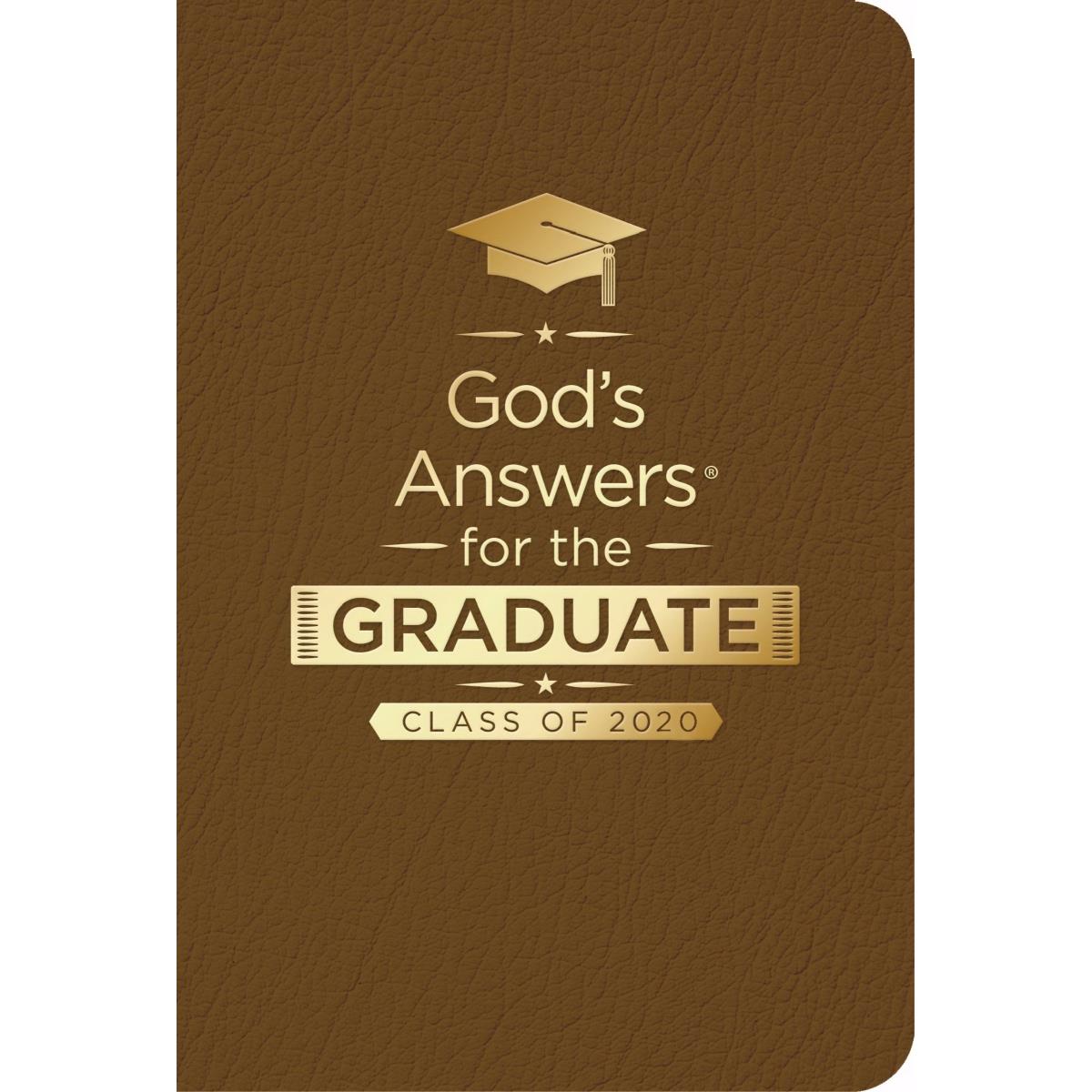 148577 Gods Answers For The Graduate Class Of 2020, Brown Leathersoft - Mar 2020