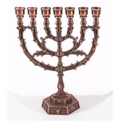 139139 Copper Menorah - 7 Branched