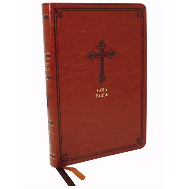 KJV Thinline Bible - Large Print - Comfort Print, Chestnut Leathersoft