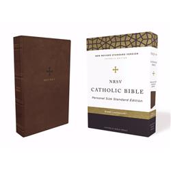 148539 NRSV Catholic Bible - Personal Size - Comfort Print, Brown Leathersoft - Mar 2020