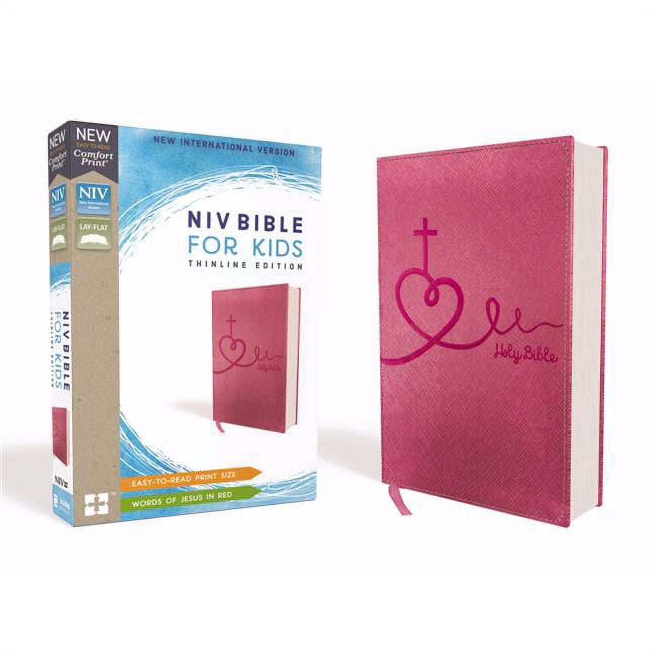 171510 Niv Thinline Bible For Kids - Comfort Print-pink Leathersoft